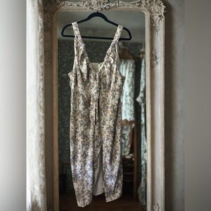 Abercrombie & Fitch Cream Floral Midi Dress